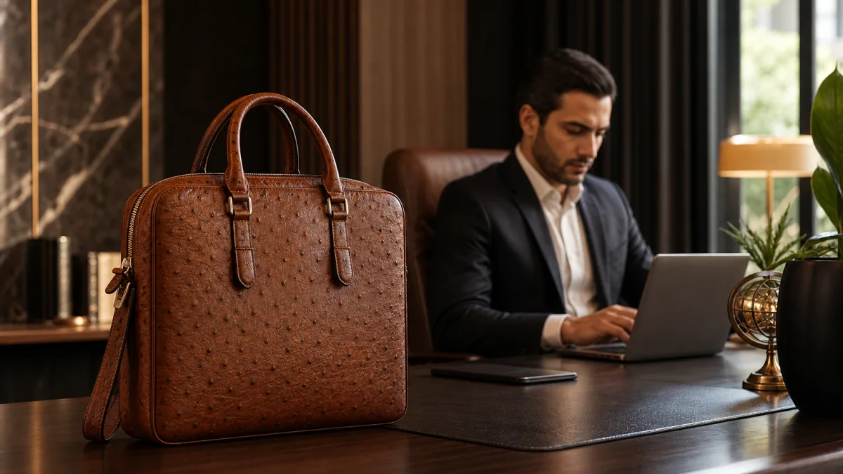 کیف چرم شترمرغ یا گاوی؟