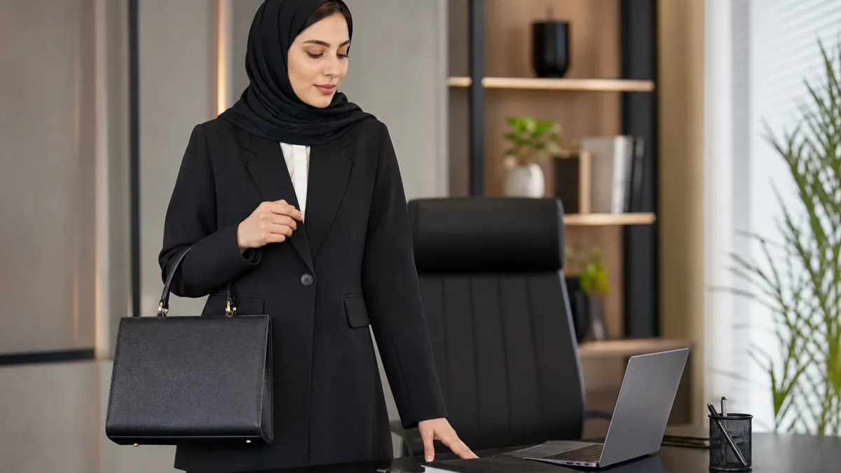استایل رسمی کیف چرم زنانه مجلسی مشکی