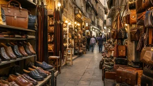مسیریابی بازار کیف و کفش چرم تهران