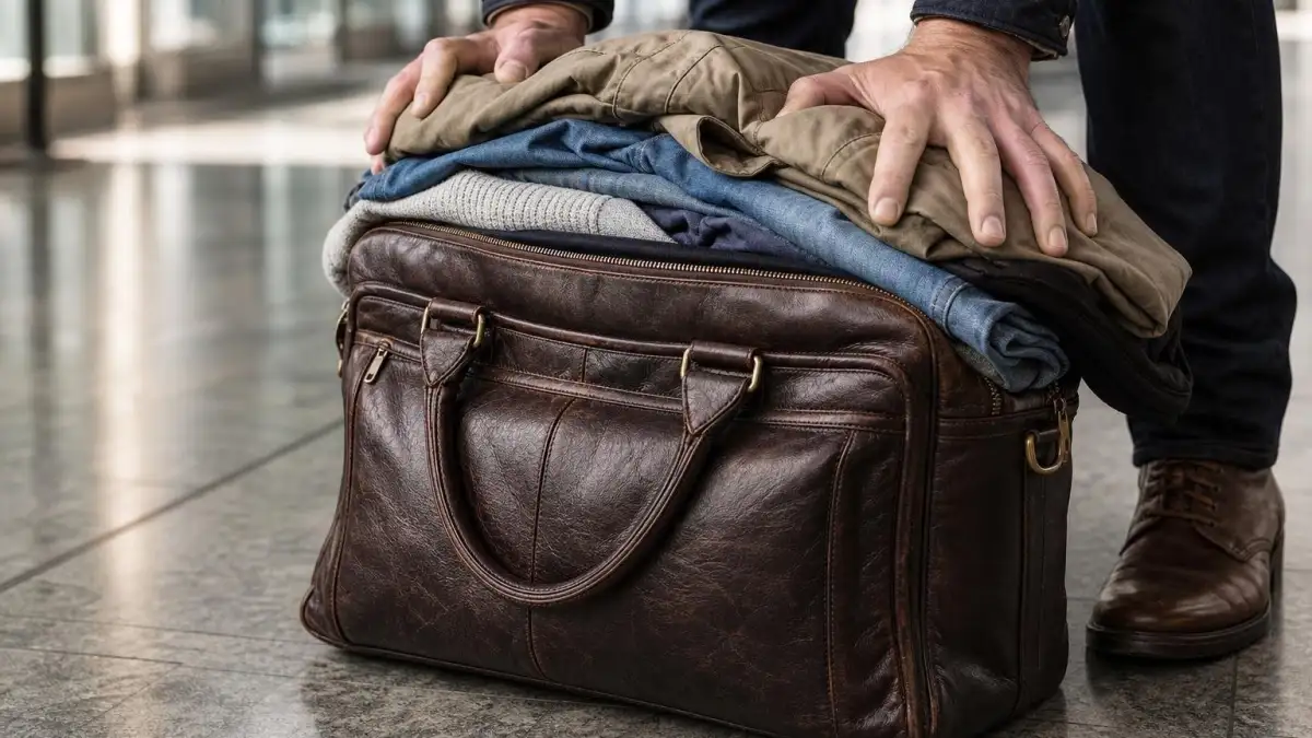 کیف چرم خلبانی در سفر یا اداره