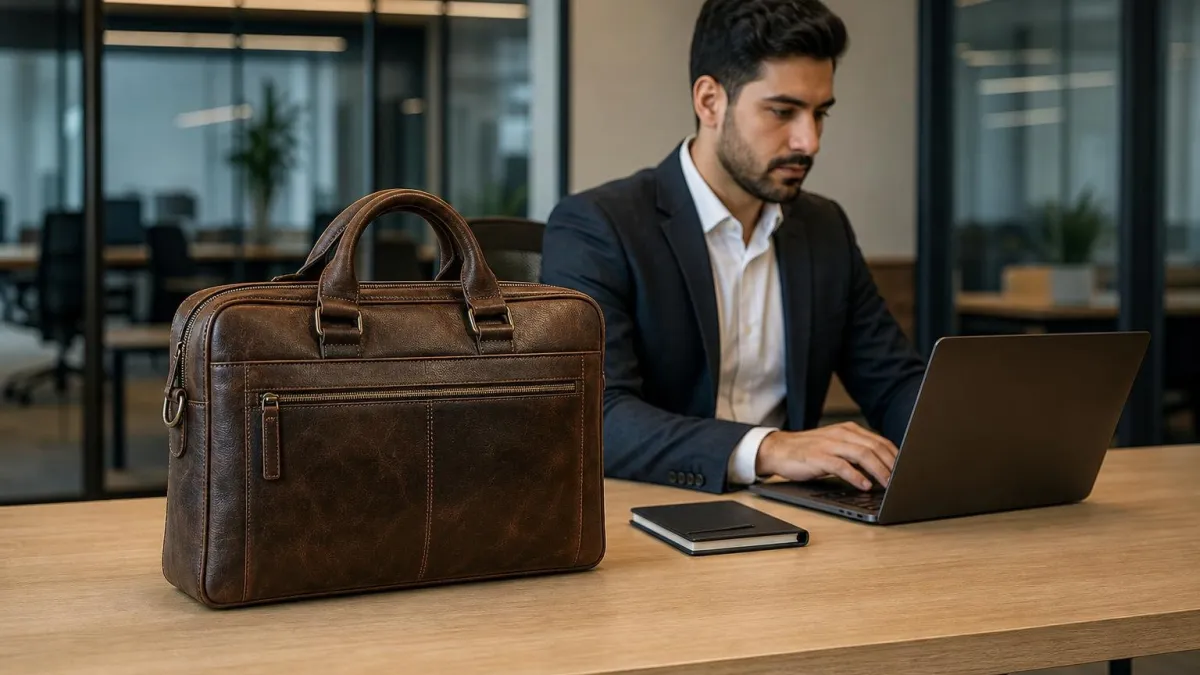 کیف چرم خلبانی در سفر یا اداره